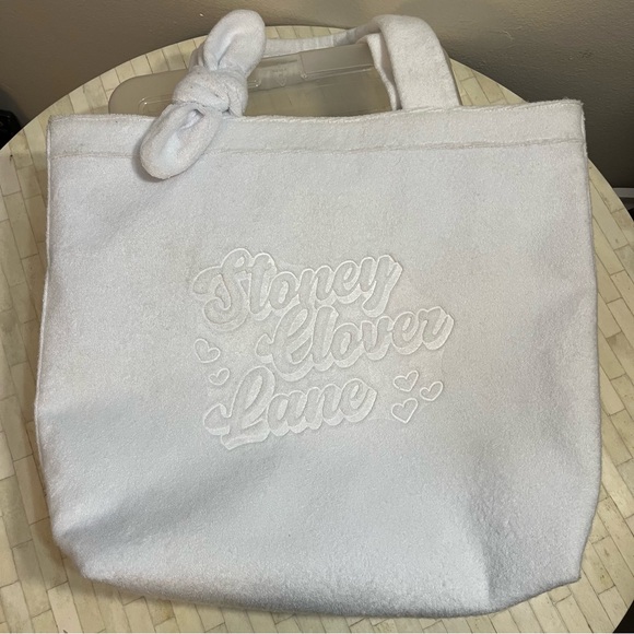 Stoney Clover Lane Handbags - Stoney Clover Lane & Target Collab White Terry Beach Tote
